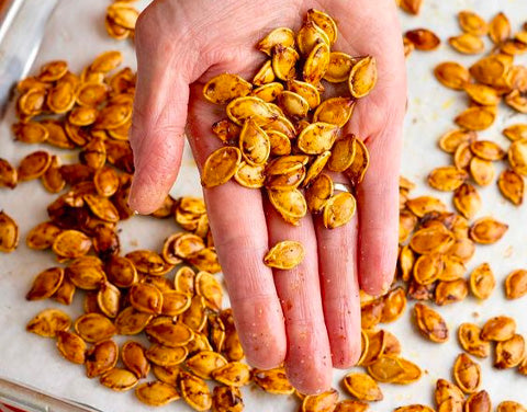 pumpkin seeds for dogs, pumpkin seeds on hand
